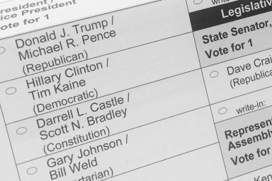 2016 Election Ballot