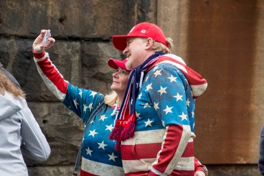 Trump, supporters, selfie