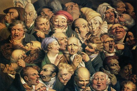 Meeting of thirty-five heads of expression, Honore Daumier