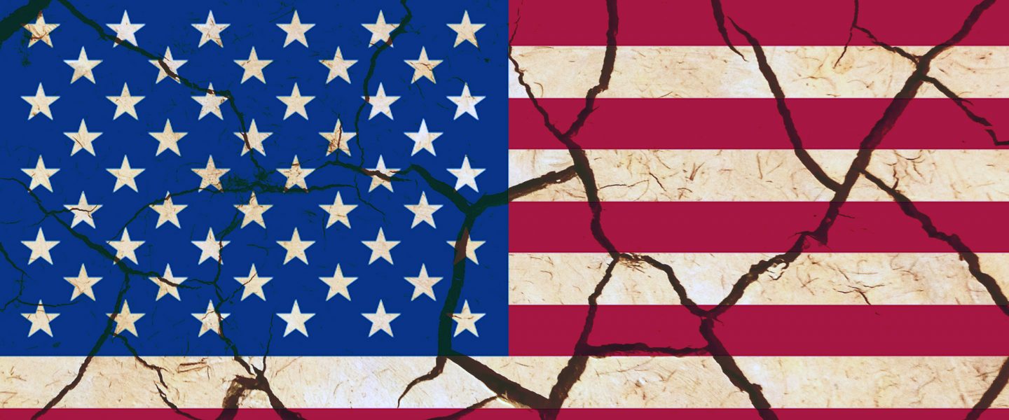 Cracked American Flag