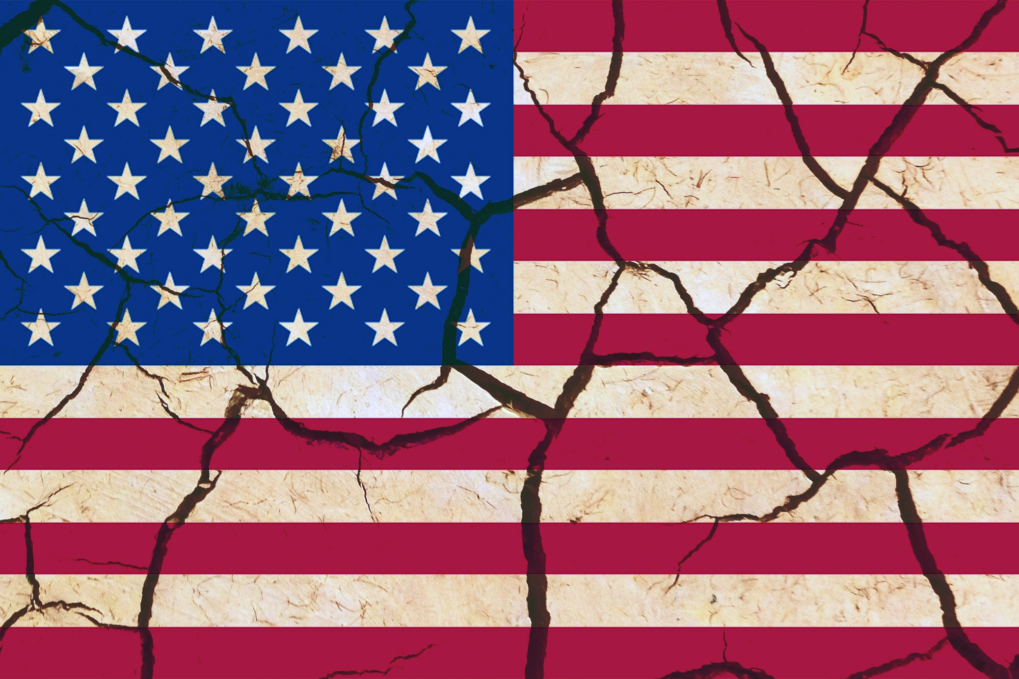 Cracked American Flag
