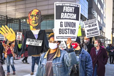 Protest against union busting, Philadelphia