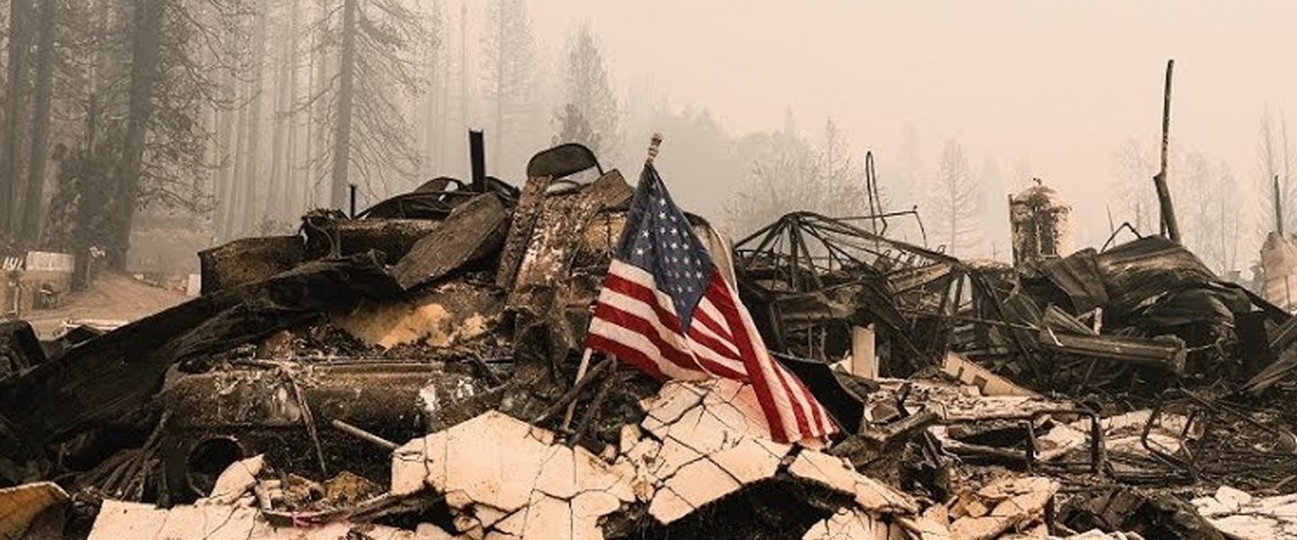 Wildfire, American flag