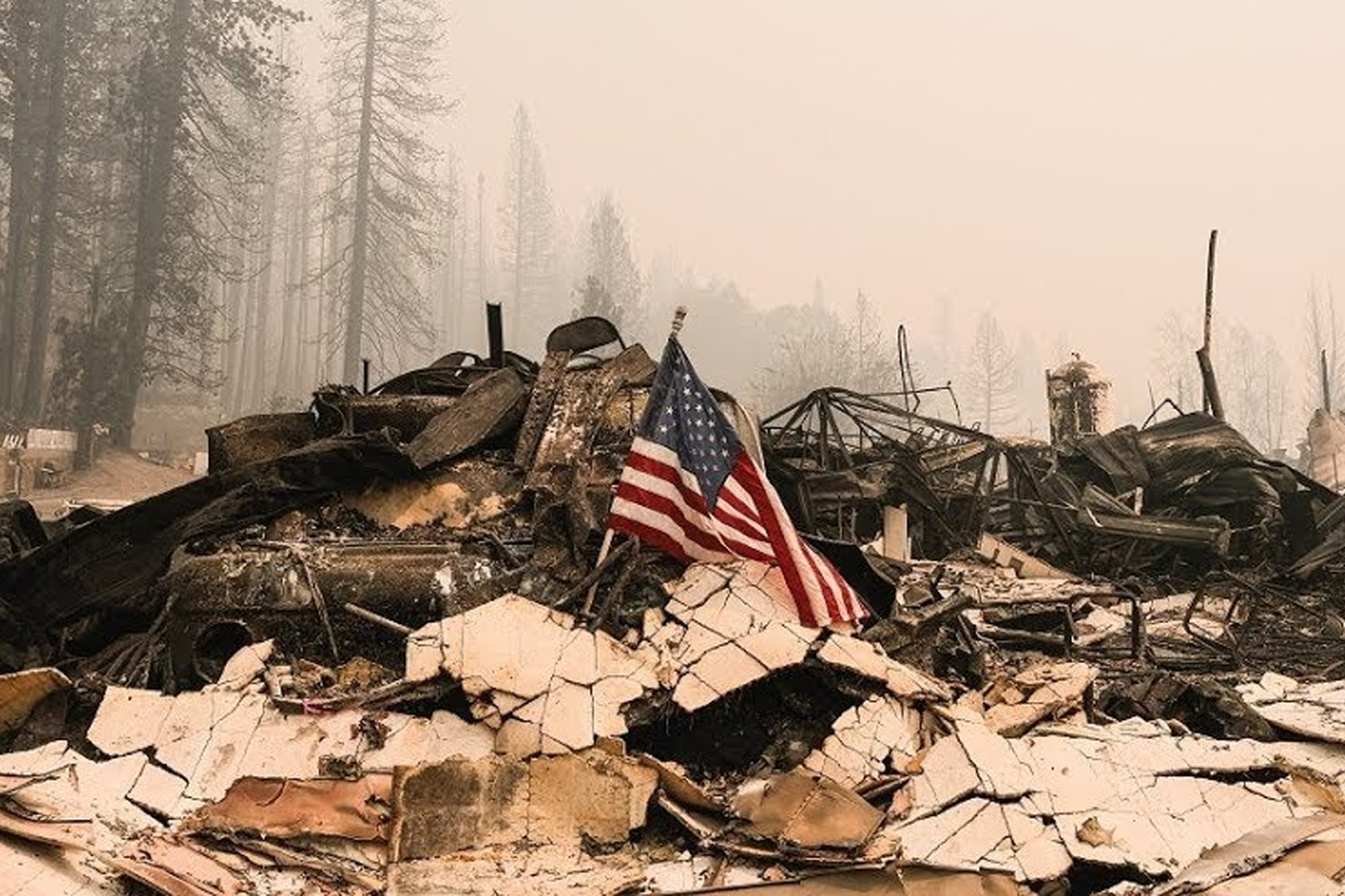 Wildfire, American flag
