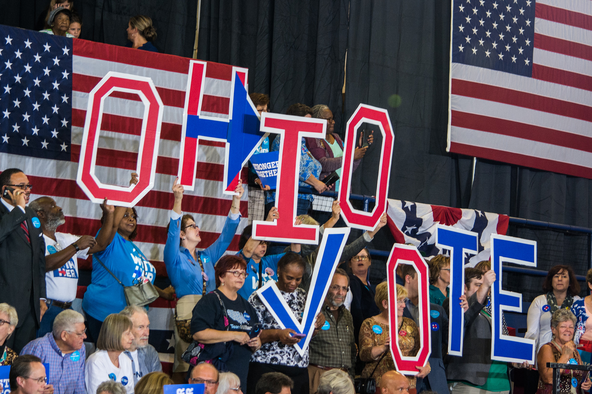 Ohio Vote, signs, Akron