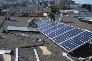 Roof-top, solar, installation