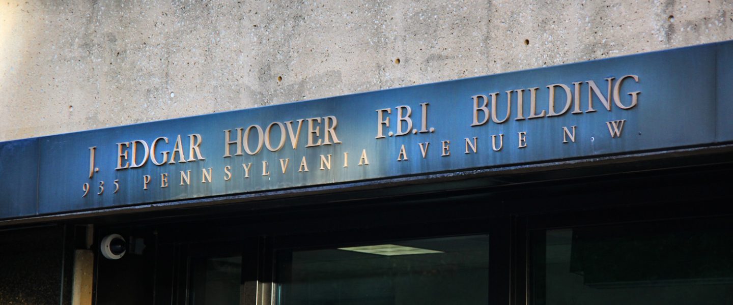 FBI, Building, Washington, Original entrance sign