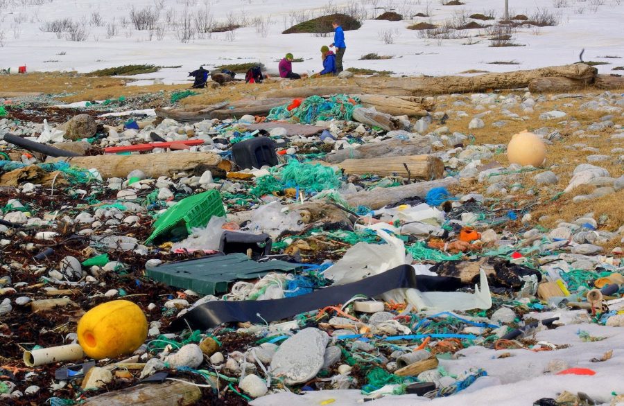 Plastic trash, beach, Norway