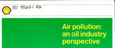 air pollution, oil industry perspective