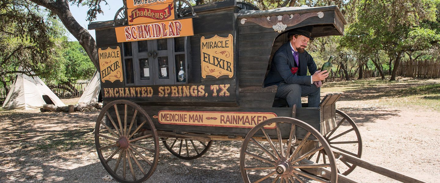 Snake-oil salesman, Boerne, Texas