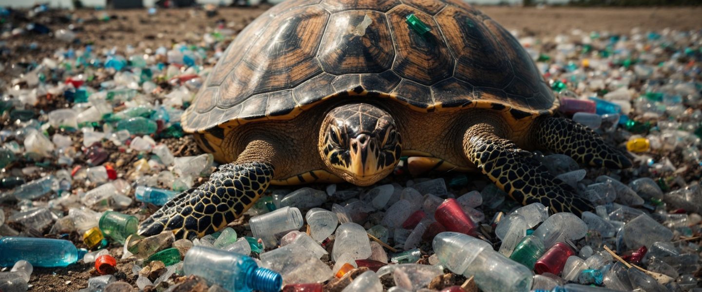 Plastics, environment, turtle