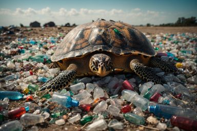 Plastics, environment, turtle