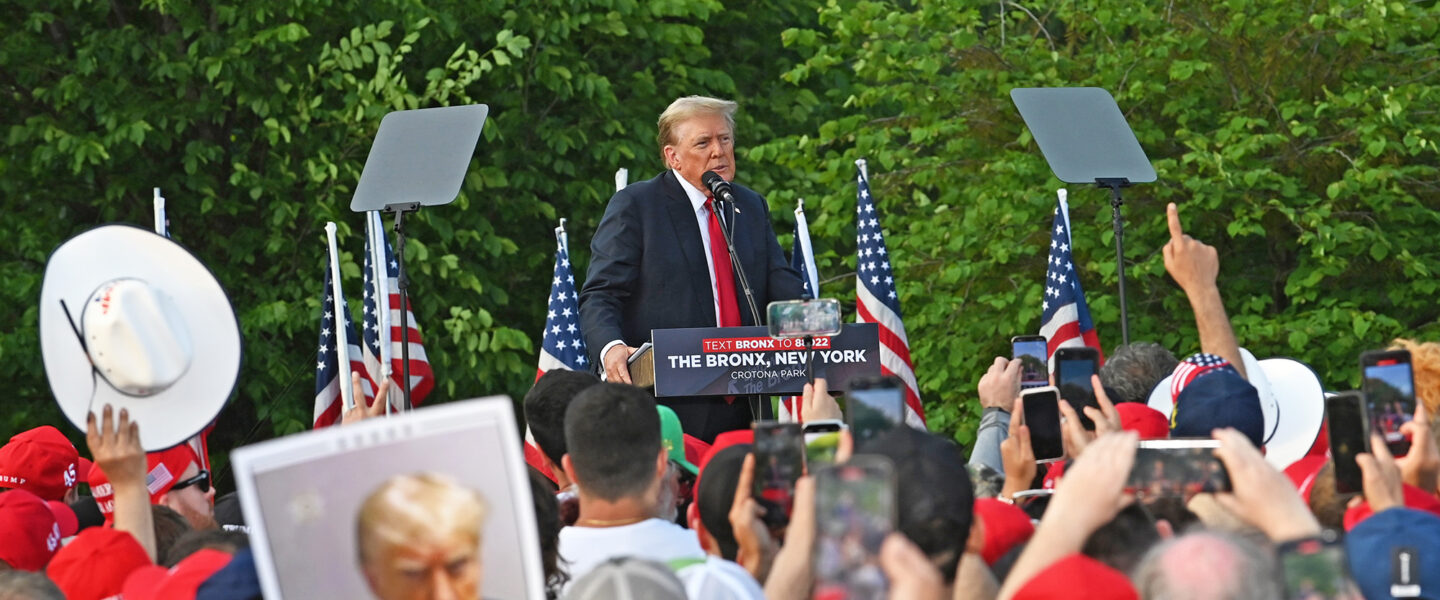 Donald Trump, small crowd, rally, Bronx