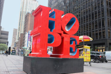 HOPE Sculpture, Robert Indiana, NYC