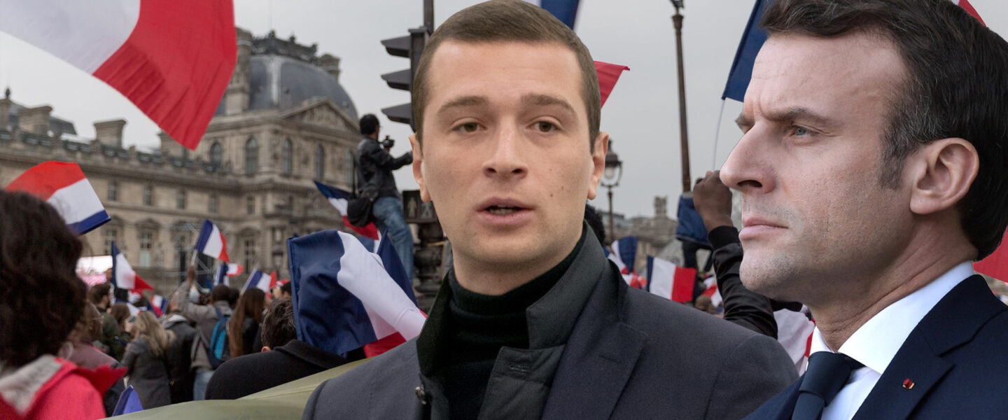 Jordan Bardella, Emmanuel Macron, France, Elections