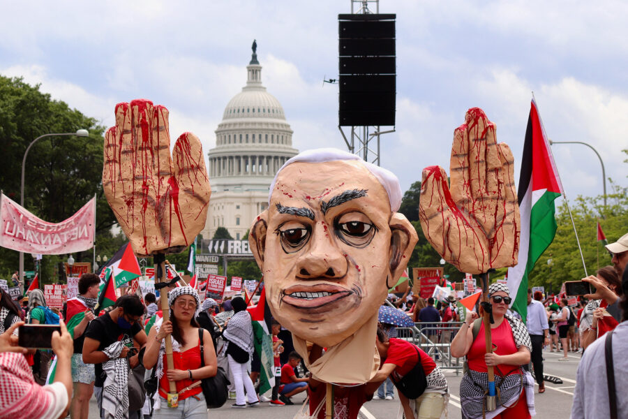 Capitol, Protests, against Benjamin Netanyahu