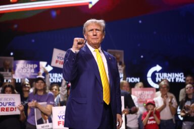 Donald Trump, Chase the Vote, fist bump, Phoenix, AZ