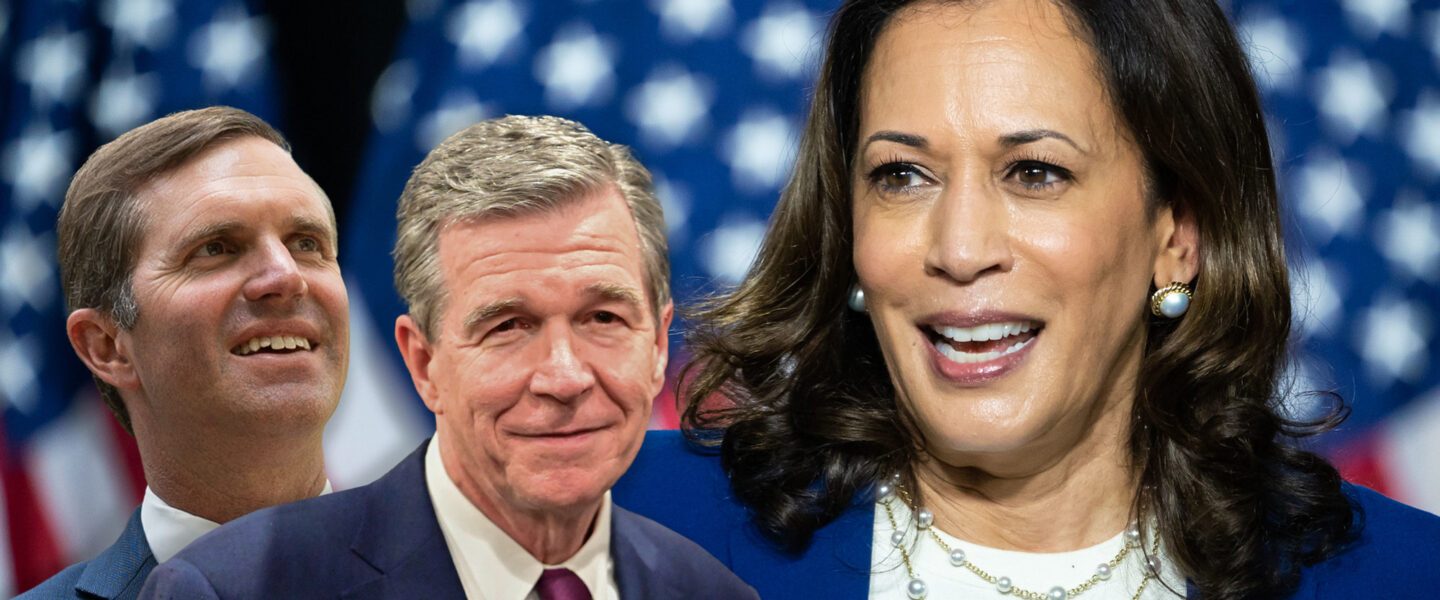 Andy Beshear, Roy Cooper, Kamala Harris