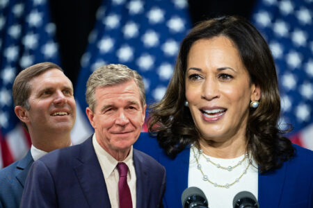 Andy Beshear, Roy Cooper, Kamala Harris