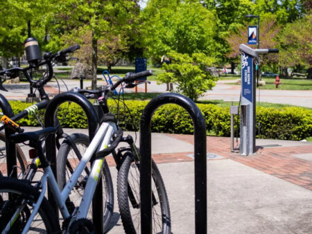 bike repair station, SUNY, New Paltz