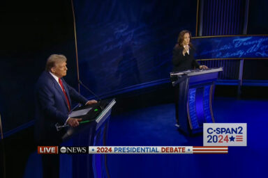 Image Alt Text: Donald Trump, Kamala Harris, debate