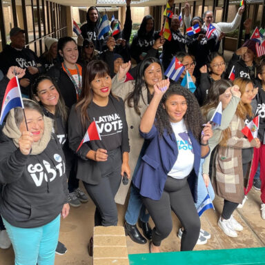 Latinas, organizing voter outreach, 2022