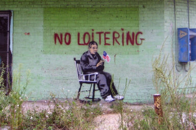 No Loitering, making change