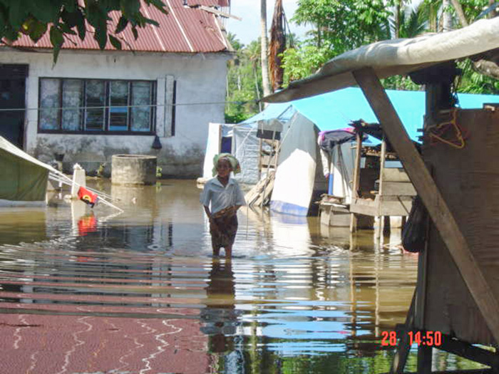 Flooding, province, Aceh, western Sumatra, April 2005