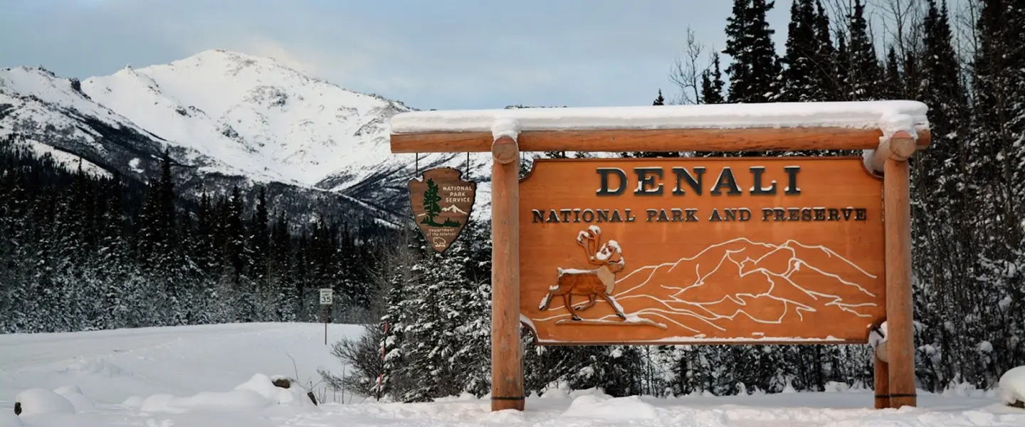 Denali National Park and Preserve, entrance sign