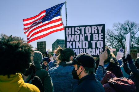 No Kings Day, sign, History Won't Be Kind to Republicans