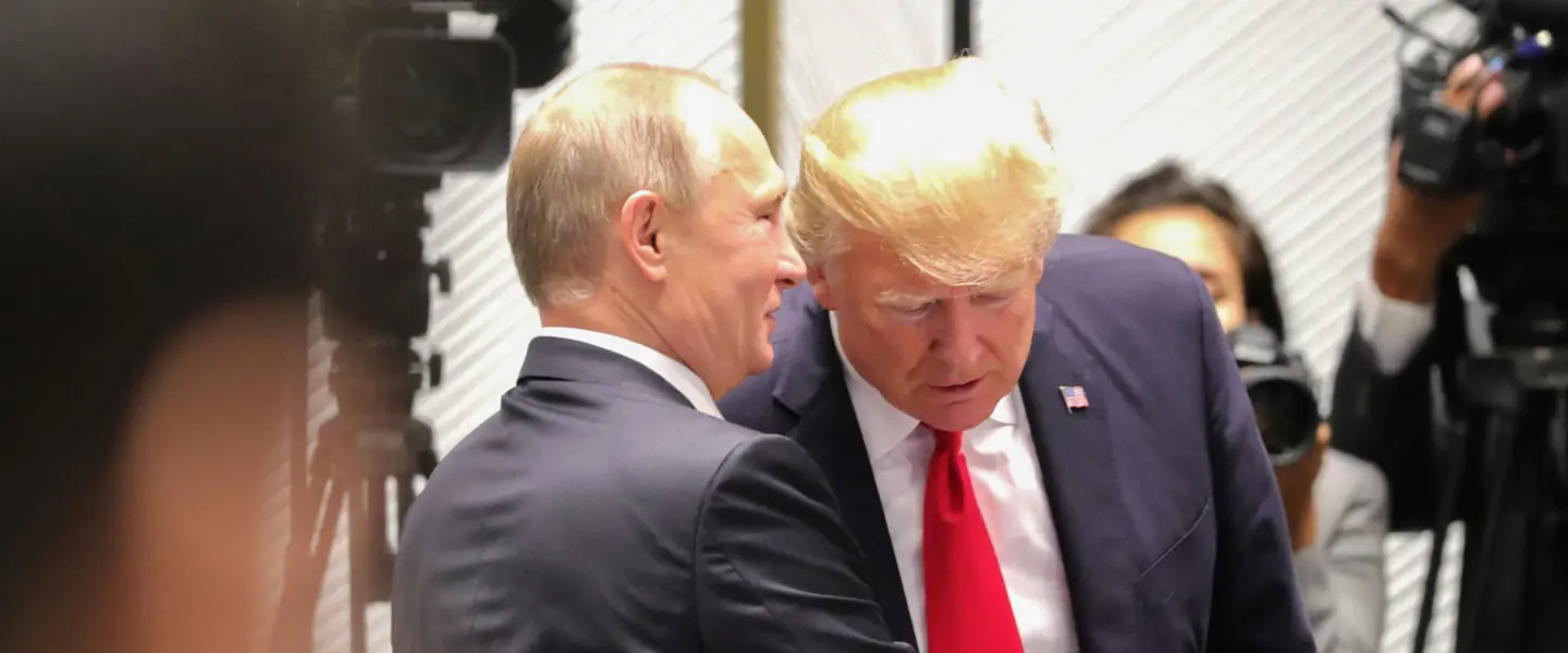 Vladimir Putin, whispering, Donald Trump