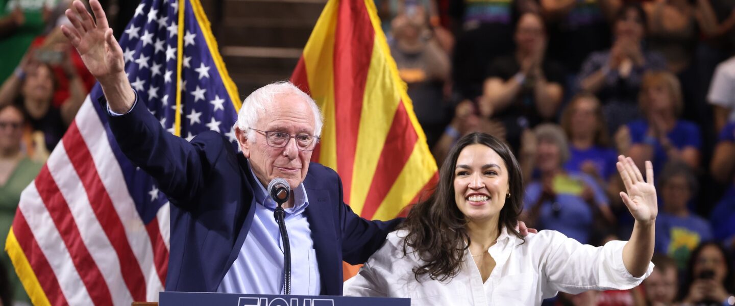 AOC, Bernie Sanders, Fight Oligarchy, Rally