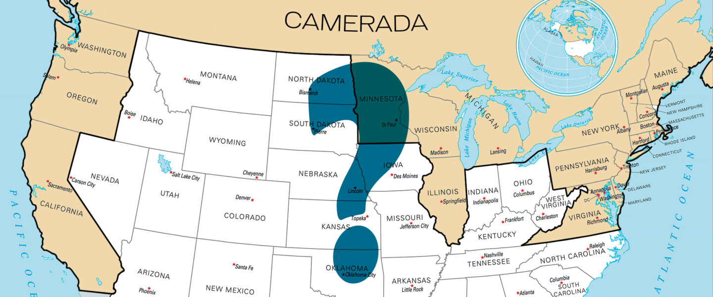 Map, US states, joining Canada