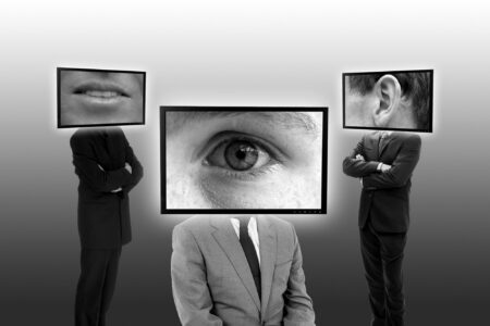 Screen, heads, men