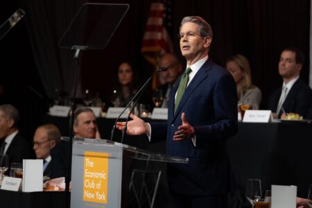 Scott Bessent, Economic Club, NY