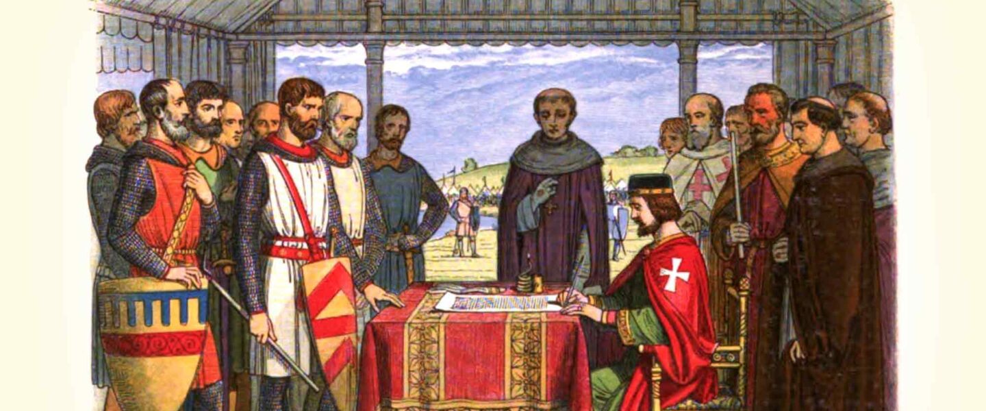The signing of the Magna Carta at Runnymede, James William Edmund Doyle, 1864.