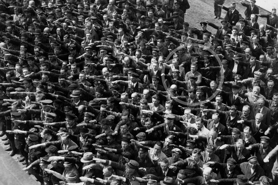August Landmesser, Arms Crossed, Nazi Rally