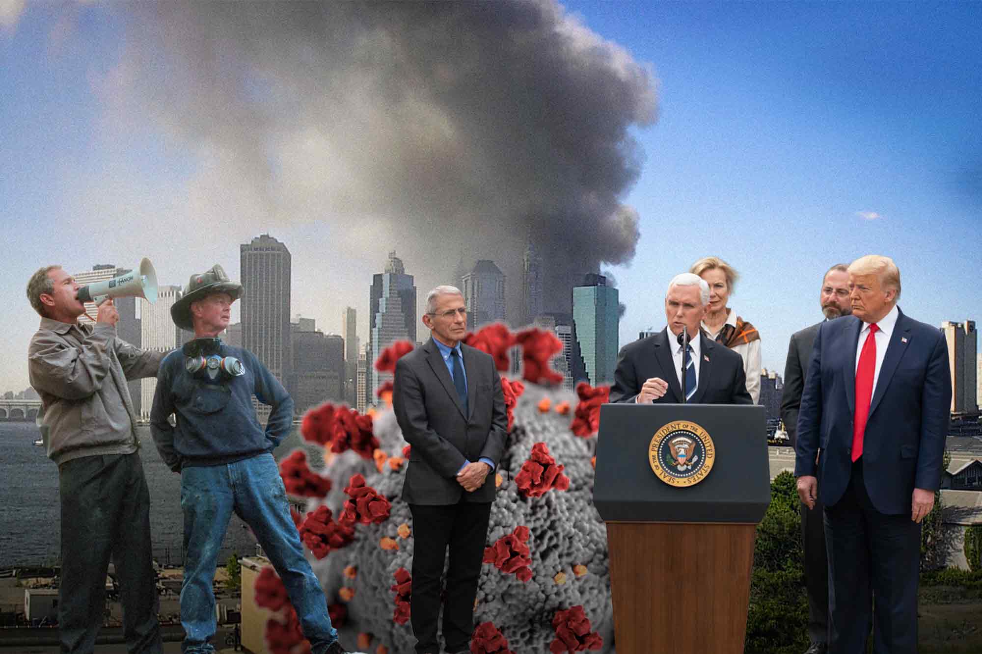 COVID-19, pandemic, September 11, Donald Trump, George Bush