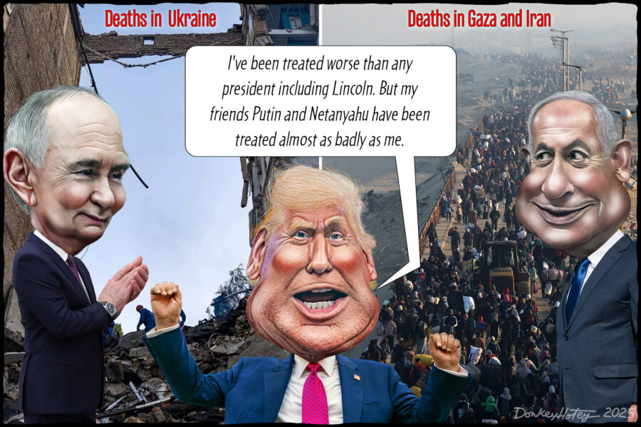 Donald Trump, Vladimir Putin, Benjamin Netanyahu, Ukraine, Gaza, Iran