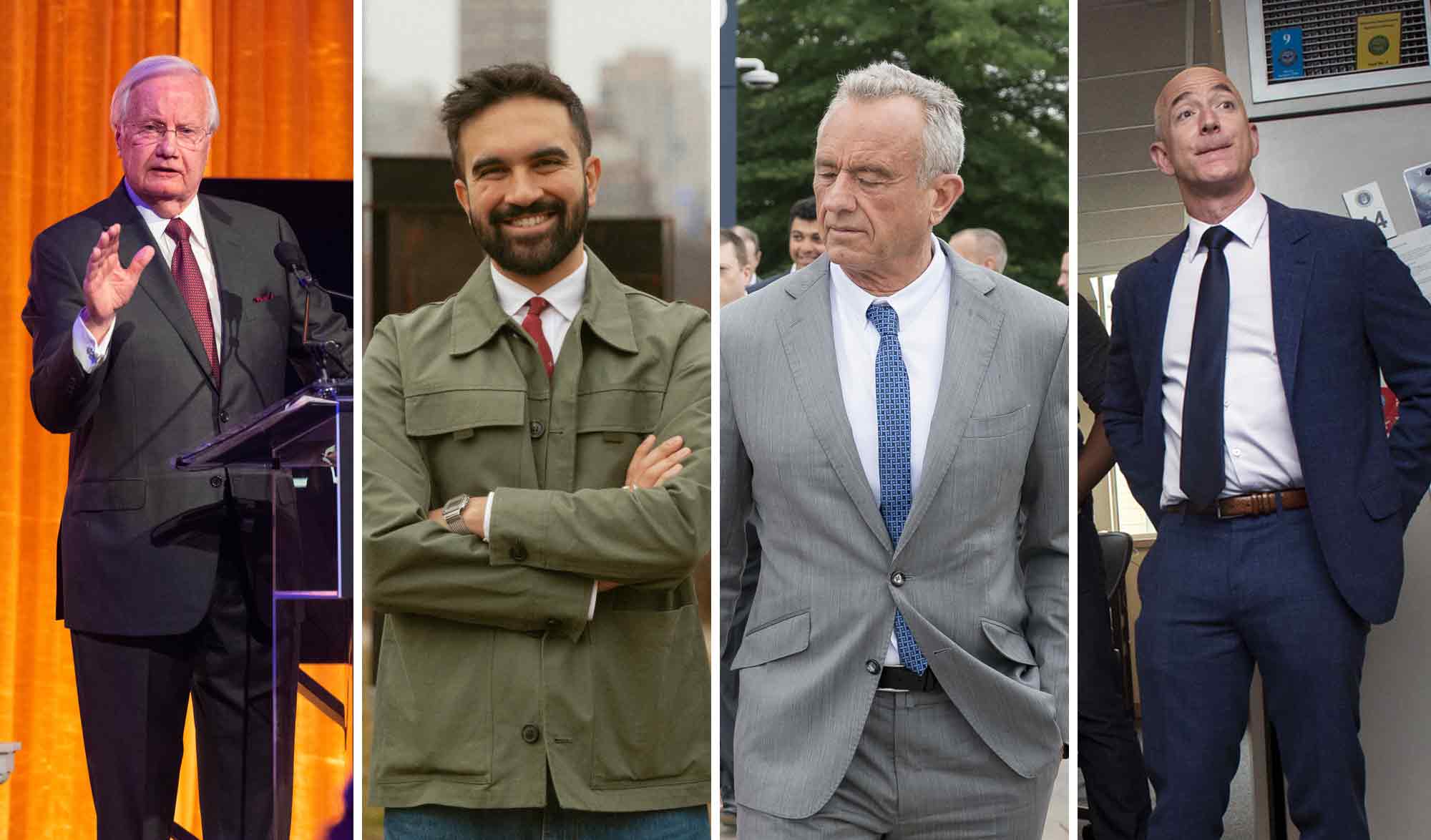 Bill Moyers, Zohran Mamdani, Robert F. Kennedy Jr., Jeff Bezos