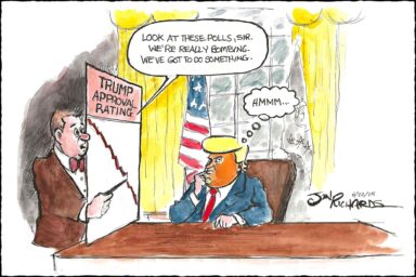 Donald Trump, tanking in the polls, goes to war with Iran