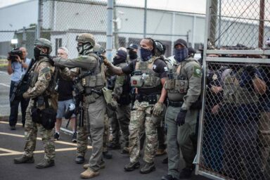 Saturday Hashtag: #PrivatePrisonPayback Demonstrators, clash, ICE agents, Newark, NJ