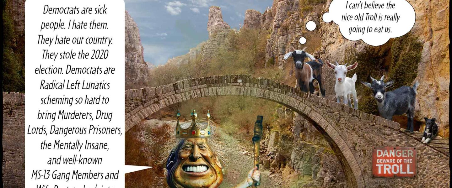 Donald Trump, Stochastic Troll, hates Americans