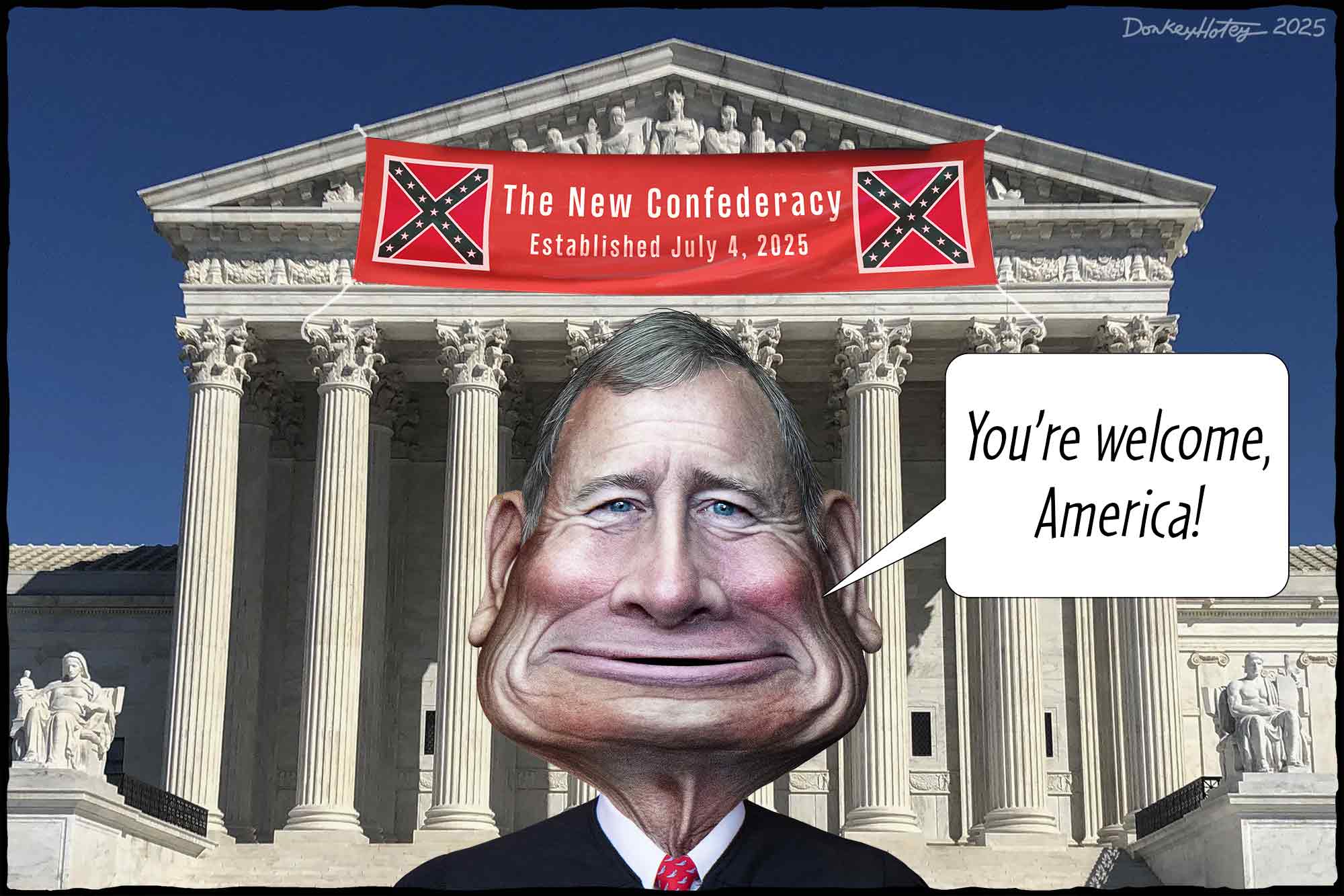 John Roberts, racism, New Confederacy, apartheid, Jim Crow