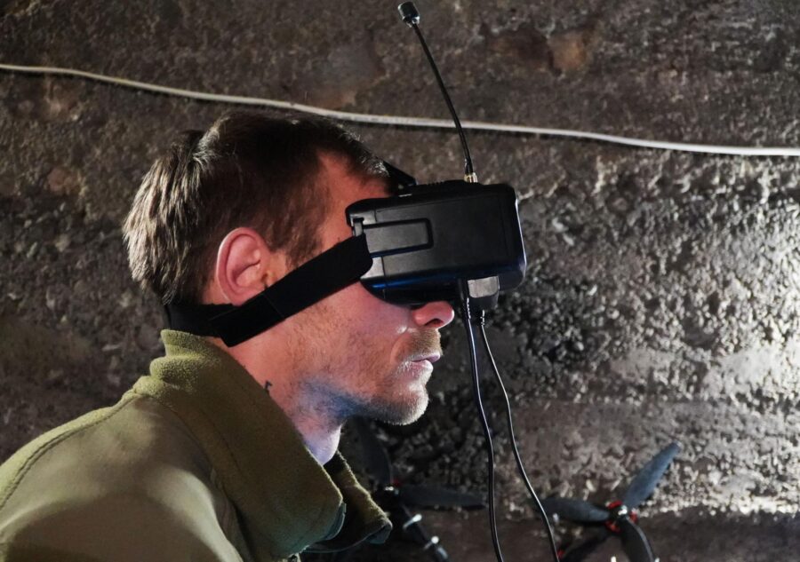 Drone, training, Kyiv, Ukraine, operator, vr headset