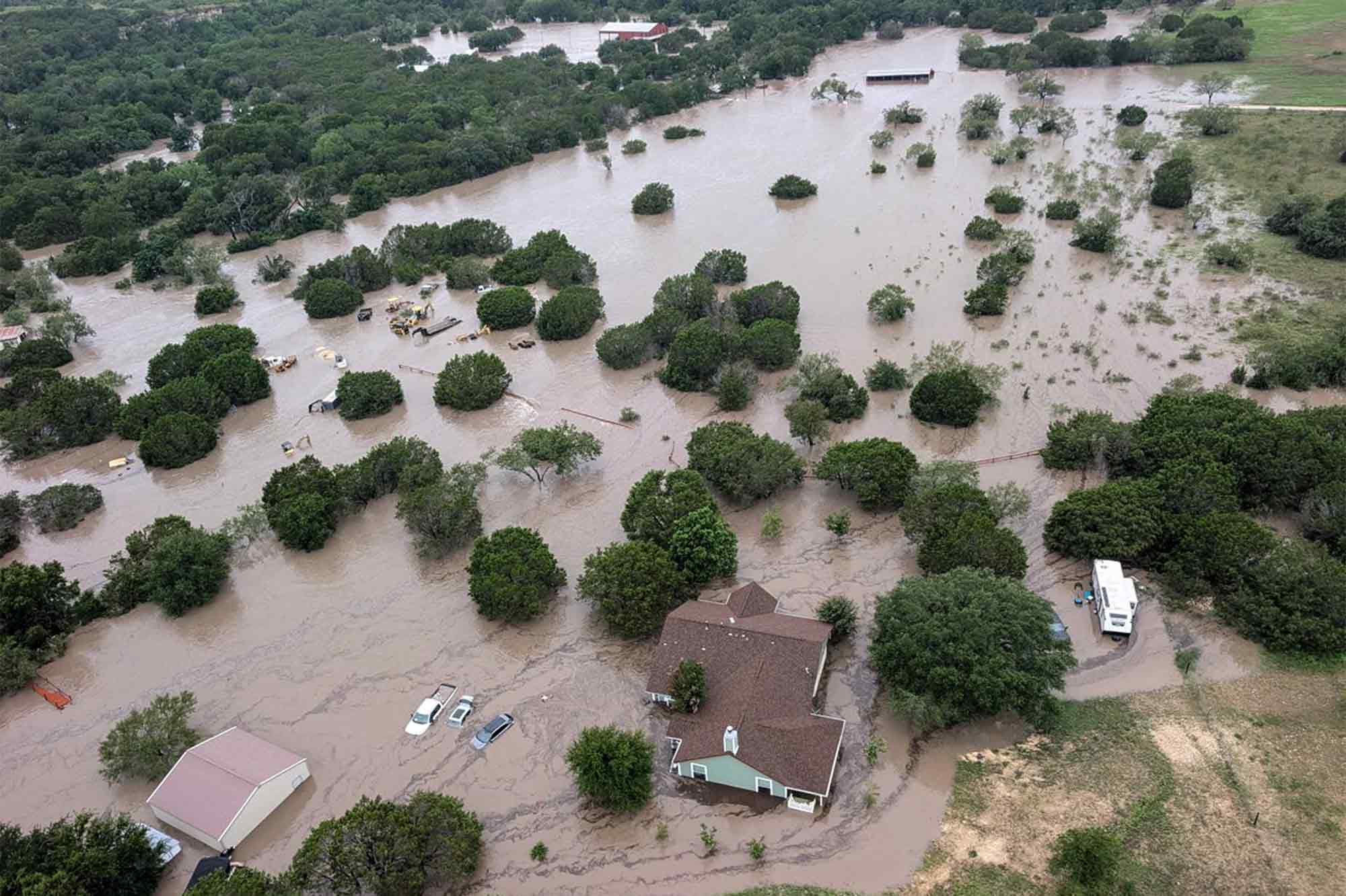 Flooding, Guadalupe River, Kerrville, TX, 2025