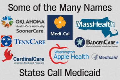 Medicaid, SoonerCare, TennCare, CardinalCare, MassHealth, BadgerCare+, Apple Health,