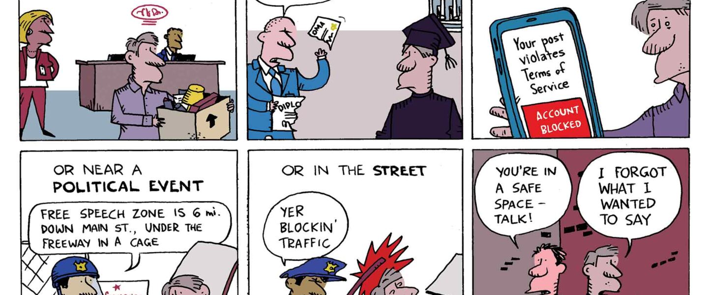 First Amendment, free speech; employment rights, school discipline; social media censorship;