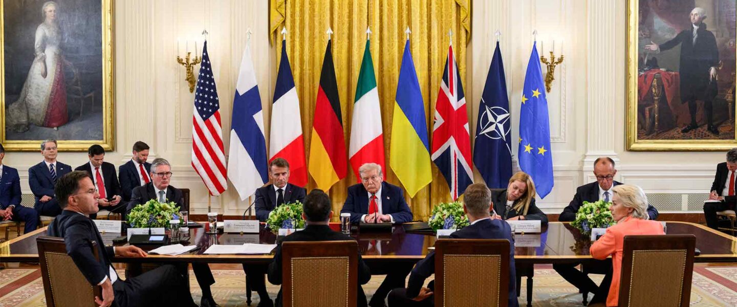 Donald Trump, hosts, Volodymyr Zelenskyy White House, ceasefire, Petteri Orpo, Emmanuel Macron, Friedrich Merz, Ursula von der Leyen, Giorgia Meloni, Keir Starmer, Alexander Stubb, Mark Rutte