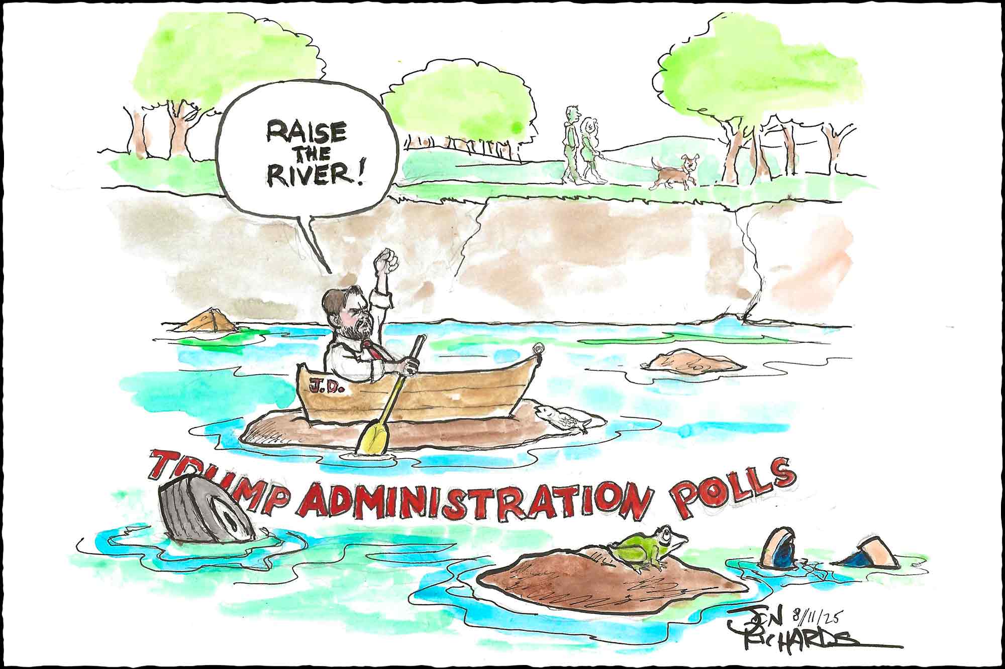 JD Vance. US army corps of engineers, raise water level. Caesar Creek Lake